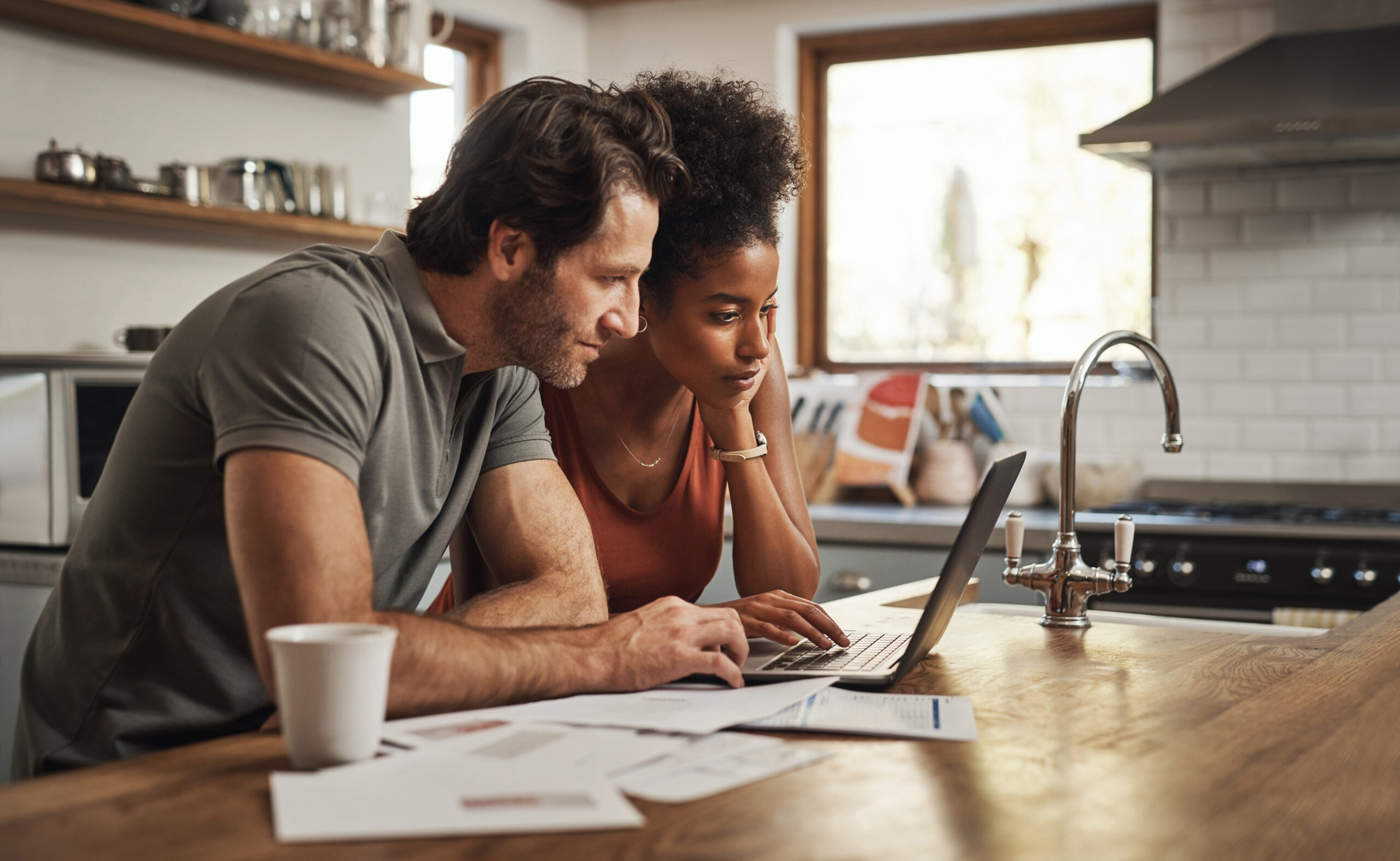 Small business owners at the computer